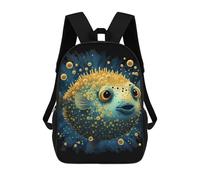 sinyumoney Golden Bubble Fish School Backpack Work Business College School for School/Work/Travel 17inch