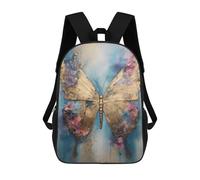 sinyumoney Golden Butterfly Backpack School Large School Backpack for Boys - Perfect for Travel, Work And Daily Use 17inch