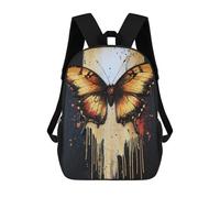 sinyumoney Golden Butterfly Painting Backpack School Bag Travel College Rucksack Backpacks for Campus Outdoor Travel Sports 17inch