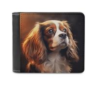 sinyumoney Golden Cavalier Portrait 3D Print PU Leather Wallet Slots ID Window Slim Elegant Leather Wallet Craftsmanship Gifts 11.7cm*9.5cm