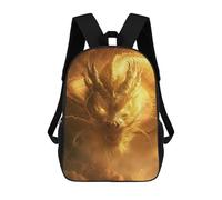 sinyumoney Golden Chinese Dragon School Bags Water Resistant Travel Backpack Computer Bag for School/Work/Travel 17inch