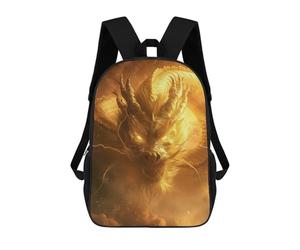 sinyumoney Golden Chinese Dragon School Bags Water Resistant Travel Backpack Computer Bag for School/Work/Travel 17inch