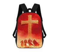 sinyumoney Golden Cross Knights Backpack School Large School Backpack for Boys - Perfect for Travel, Work And Daily Use 17inch