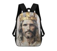 sinyumoney Golden Crown Portrait Painting -1 Backpack School Rucksack Casual Daypacks School Work Travel Bag for Men, Women & Teenage Boys 17inch