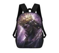 sinyumoney Golden Crowned Majesty Art Print Backpack School Bag Travel College Rucksack Backpacks for Girl, Teen Girls 17inch