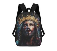 sinyumoney Golden Crowned Majesty Painting Backpack School Bag Large School Backpack for Boys - Perfect for Travel, Work And Daily Use 17inch