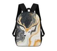 sinyumoney Golden Deer Abstract Art-1 Rucksack School Secondary High School College Backpack Travel for Campus Outdoor Travel Sports 17inch