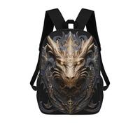 sinyumoney Golden Dragon Crest School Bags Work Laptop Backpack Rucksack Bag for Camping Outdoor Adventures And Daily Travel 17inch