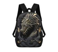 sinyumoney Golden Dragon Monarch Backpack School Bag Business Durable Laptop Bag for Campus Outdoor Travel Sports 17inch