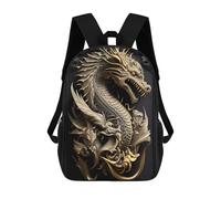 sinyumoney Golden Dragon Sculpture-1 Rucksack Rucksack Casual Daypacks School Work Travel Bag- Perfect for Travel, Work And Daily Use 17inch