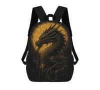 sinyumoney Golden Dragon with Sun Background Backpack School Business Durable Laptop Bag for Teenage Girls Boys Women Men 17inch