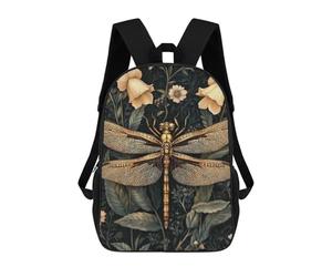 sinyumoney Golden Dragonfly in Bloom Backpack School Bag Business Laptop Rucksack Bag Unisex Casual Daypack for Teenage Girls Boys Women Men 17inch