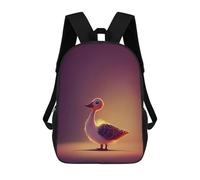 sinyumoney Golden Duckling Illustration 3D Printed Kids Backpacks Boys Fashion School Bag Travel Backpacks School Bags for Boys Elementary School Students 17inch