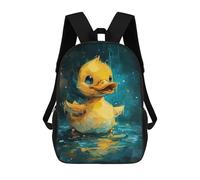 sinyumoney Golden Duckling in Water Rucksack School Secondary High School College Backpack Travel for Campus Outdoor Travel Sports 17inch