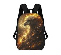 sinyumoney Golden Eagle Children's Backpacks Kids Fun School Bag Boys Backpack Travel Bag Student Schoolbag Book Stationery Bag Chool Bags 17inch