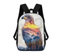 sinyumoney Golden Eagles Sunset Realm School Backpack Lightweight Airport College Students Back Pack- Perfect for Travel, Work And Daily Use 17inch