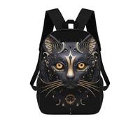 sinyumoney Golden Egypt God Cat 17 Inch Kids Backpack Fashion Fun Backpack Book Bag for Boys And Teenager 3D Printed for Boys