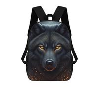 sinyumoney Golden Eyes Wolf Backpack School Bag Business Durable Laptop Bag- Perfect for Travel, Work And Daily Use 17inch