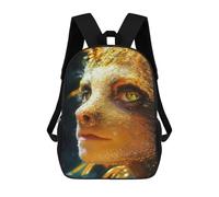 sinyumoney Golden Face with Green Eyes School Backpack Business Laptop Rucksack Bag Unisex Casual Daypack for Men, Women & Teenage Boys 17inch