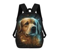 sinyumoney Golden Galaxy Pup Kids Backpack, Backpack School Bag, Backpacks Kids School 3D Printed School Bags for Elementary And Middle School Students Teens Birthday Gift 17inch