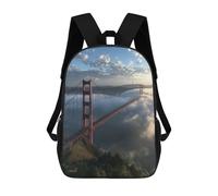 sinyumoney Golden Gate Bridge in Fog-1 School Bags Large Water Resistant Laptop Backpack - Perfect for Travel, Work And Daily Use 17inch