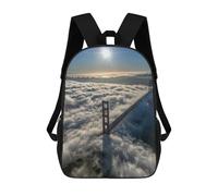 sinyumoney Golden Gate Bridge in Fog-2 Backpack School Bag Daypacks Business Backpack Water Resistant Bookbag for Girls Boys Teenage 17inch
