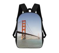 sinyumoney Golden Gate Bridge School Backpack High Secondary School Bags Casual Backpack for Girls Boys Teenage 17inch