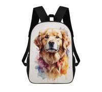 sinyumoney Golden Gaze Backpacks Kids Student Schoolbag,3D Printed Backpacks,Elementary And Middle School Students Backpacks for Boys Girls 17inch