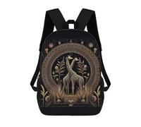 sinyumoney Golden Giraffe Couple School Backpack Computer Rucksack for School/Work/Travel- Perfect for Travel, Work And Daily Use 17inch