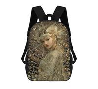sinyumoney Golden Goddess Portrait School Bags Computer Rucksack for School/Work/Travel for Camping Outdoor Adventures And Daily Travel 17inch