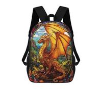 sinyumoney Golden Heaven Elder Dragon Backpack School Large School Backpack for Boys - Perfect for Travel, Work And Daily Use 17inch