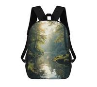 sinyumoney Golden Hour in A Hidden Forest. Backpack School Bag Secondary Causal Travel High School Bags for Boys/Girls/Teenagers 17inch