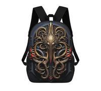 sinyumoney Golden Kraken Monster Art Backpack School Bag Large Lightweight Casual Backpack for Campus Outdoor Travel Sports 17inch