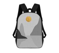 sinyumoney Golden Landscape VI 3D Printed School Backpack Casual Children's Backpacks 3D Printed School Bag for Boys Elementary And Middle 17inch