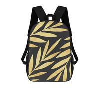 sinyumoney Golden Leaves 3 School Backpack School Secondary High School College Backpack Travel for Men/Women 17inch