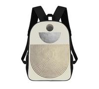 sinyumoney Golden Lines 03 Backpacks Children's Backpacks School Bag 3D Printed Children's School Backpack Fashion Travel Backpacks for Kids Elementary Middle School 17inch