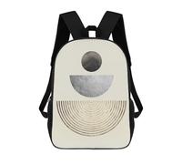 sinyumoney Golden Lines 05 Backpack 3D Printed Children's School Backpack for Kids High Capacity Travel Rucksacks Book Bags Kids School Bag Back Pack 17inch