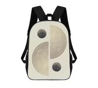 sinyumoney Golden Lines 06 3D Printed School Backpack Casual Children's Backpacks 3D Printed School Bag for Boys Elementary And Middle 17inch