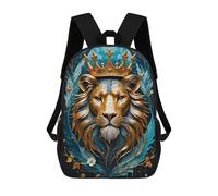 sinyumoney Golden Lion Kintsugi School Backpack Business Laptop Rucksack Bag Unisex Casual Daypack for Boys/Girls/Teenagers 17inch