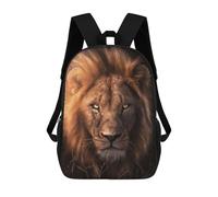 sinyumoney Golden Lion Majesty -1 Backpack School Bag Large School Backpack for Boys for Camping Outdoor Adventures And Daily Travel 17inch