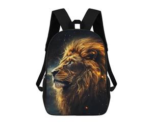 sinyumoney Golden Lion Majesty -5 Backpacks 3D Printed School Bag Casual Kids Fashion School Bag for Boys Middle School Students School 17inch