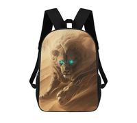 sinyumoney Golden Lion with Glowing Eyes Kids Backpack,School Backpack Kids School Bag 3D Printed Cartoon Large Capacity Backpack for Kids Boys And Girls 17inch