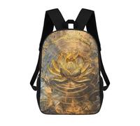 sinyumoney Golden Lotus Harmony Rucksack Computer Rucksack for School/Work/Travel for Camping Outdoor Adventures And Daily Travel 17inch