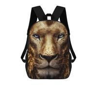 sinyumoney Golden Majesty Backpacks Kids School Backpack School Bag 3D Printed School Bag for Boys Elementary And Middle School Students 17inch