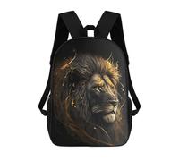 sinyumoney Golden Majesty Lion's Glory Backpack School Rucksack Casual Daypacks School Work Travel Bag for Camping Outdoor Adventures And Daily Travel 17inch