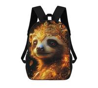 sinyumoney Golden Meerkat Portrait Animal School Bags School Secondary High School College Backpack Travel for Boys/Girls/Teenagers 17inch