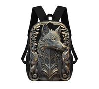 sinyumoney Golden Monarch Wolf School Backpack Water Resistant School Bag Business Backpack for Girls Boys Teenage 17inch