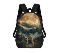 sinyumoney Golden Moon Backpack School Bag Daypacks Business Backpack Water Resistant Bookbag for Men/Women 17inch