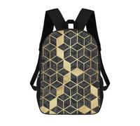 sinyumoney Golden Mosaic IV School Backpack for Girls Backpack Water Repellent Casual Daypack Lightweight Rucksack Boy Girl School Backpack 17inch