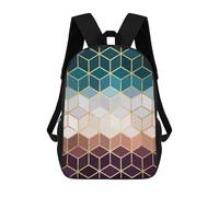 sinyumoney Golden Mosaic VII Backpack School Bag Water Resistant School Bag Business Backpack for Girls Boys Teenage 17inch